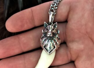 Натуральный клык волка